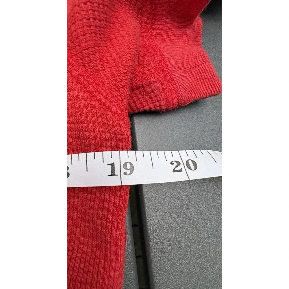Polo Ralph Lauren Mens Red Waffle Knit Thermal T-Shirt S Short Sleeve Pony Logo